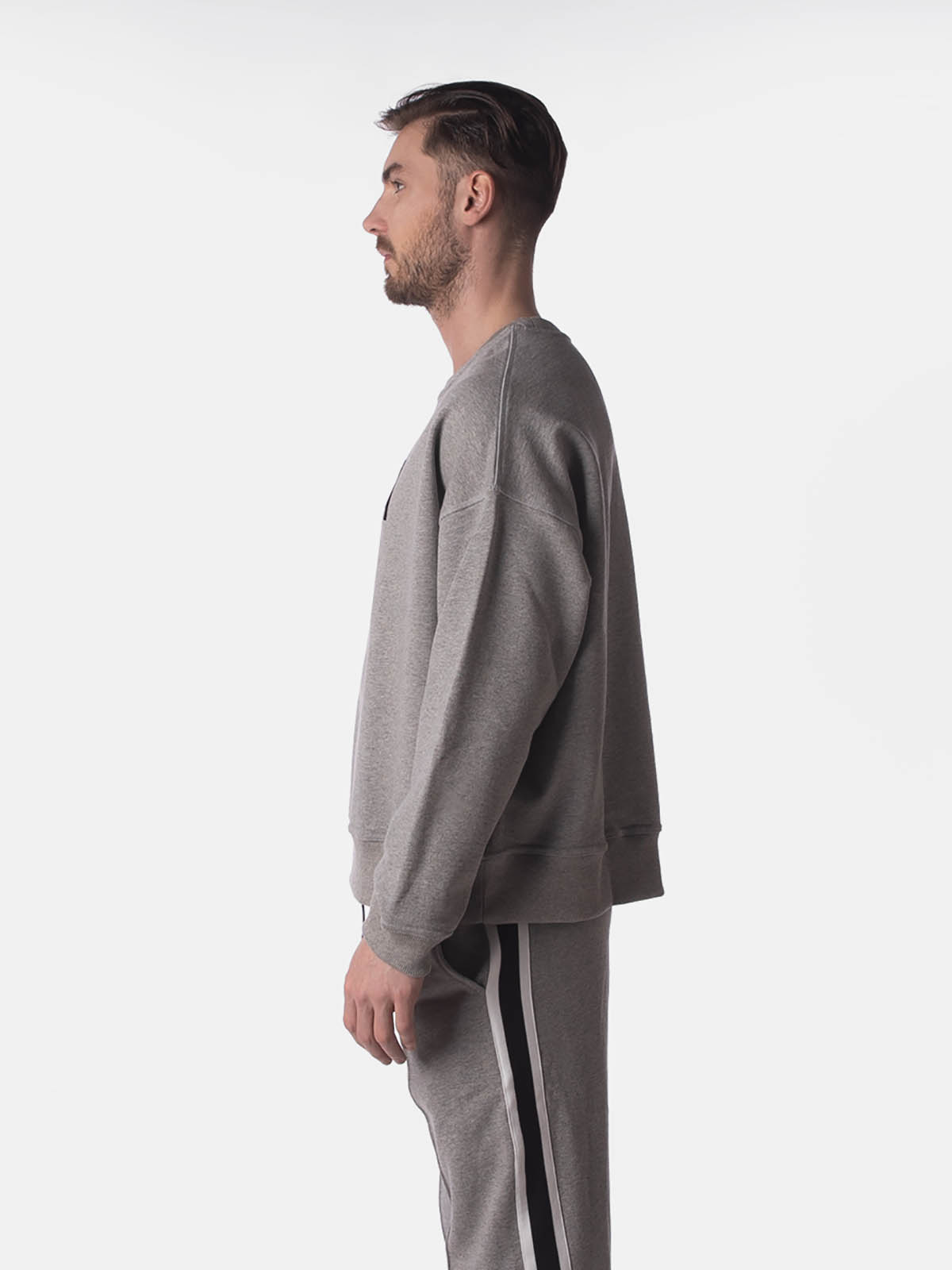 Brunos \ Fashion Sale \ Barcode Berlin \ Sweatshirt Fleece Oversize Pullover Drama | Grey