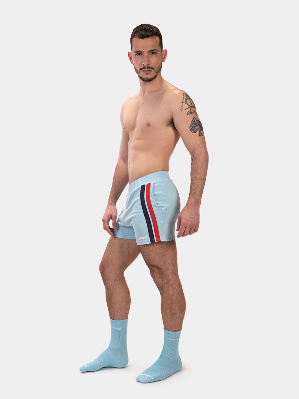 Brunos \ Fashion Sale \ Barcode Berlin \ Short Craig | Skyblue/Red/Navy