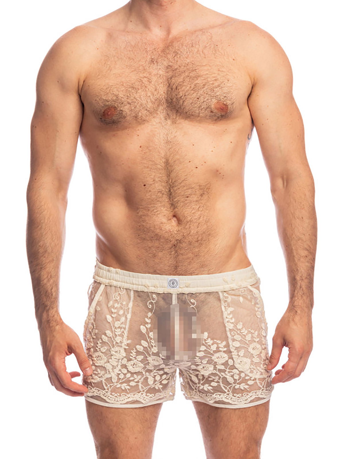 Brunos \ Shorts | Pants \ L'homme Invisible \ Short Sheer Embroidered La Ballet | White