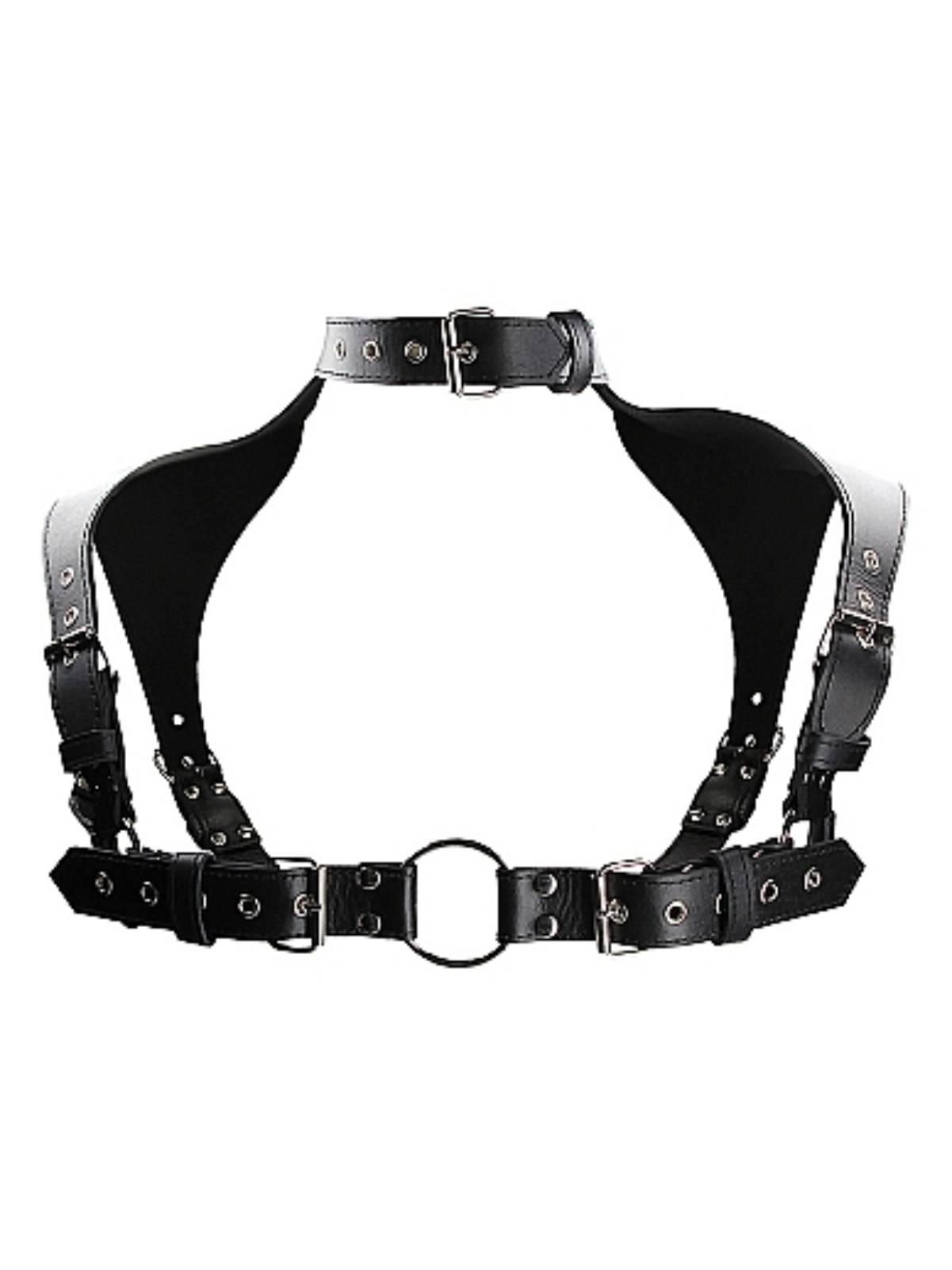 Brunos \ Neu \ Shots Toys \ Harness aus Kunstleder mit Halsband | Black