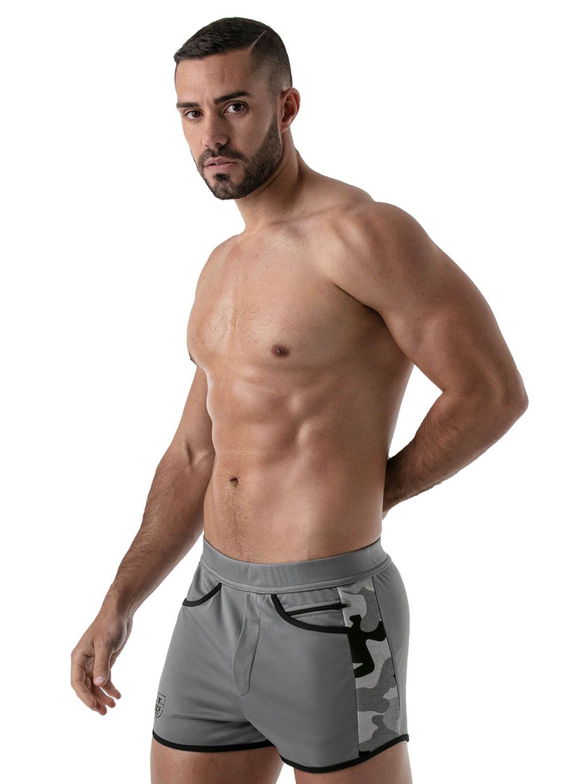 Camo Gym Shorts | Grey