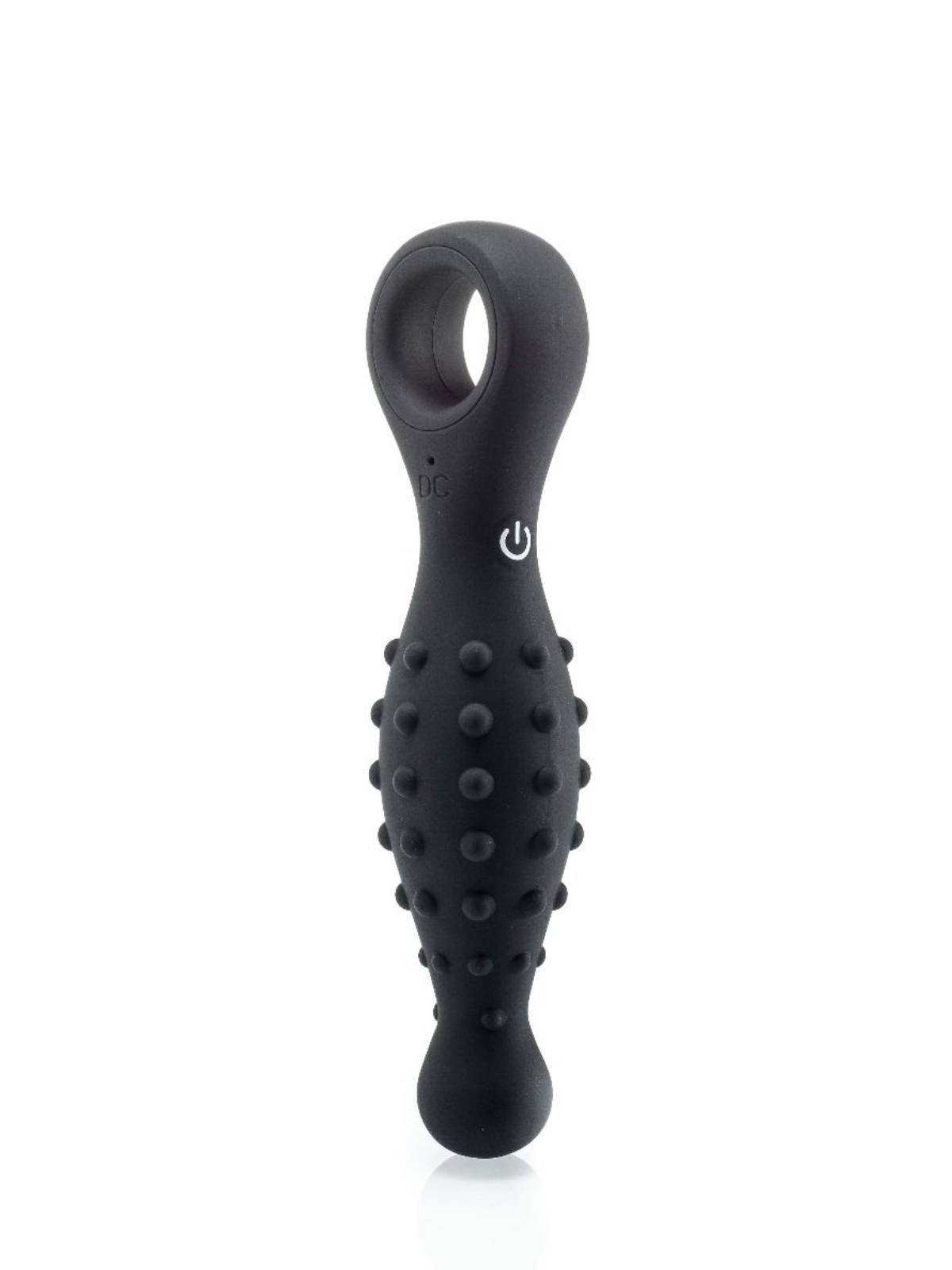 Vibrating Silicone Plug with Beads & Ring Ø 42 mm