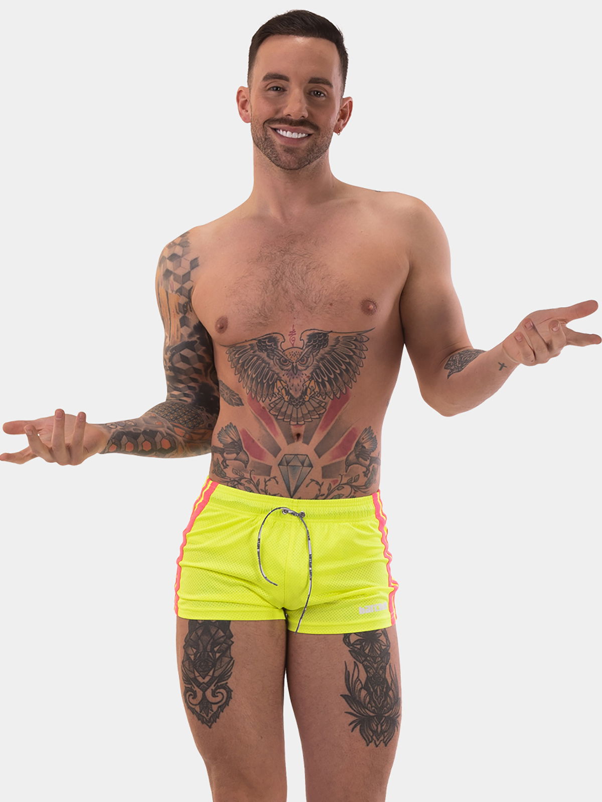 Brunos \ Sportswear \ Barcode Berlin \ Short Timur | Neongreen/Neonpink