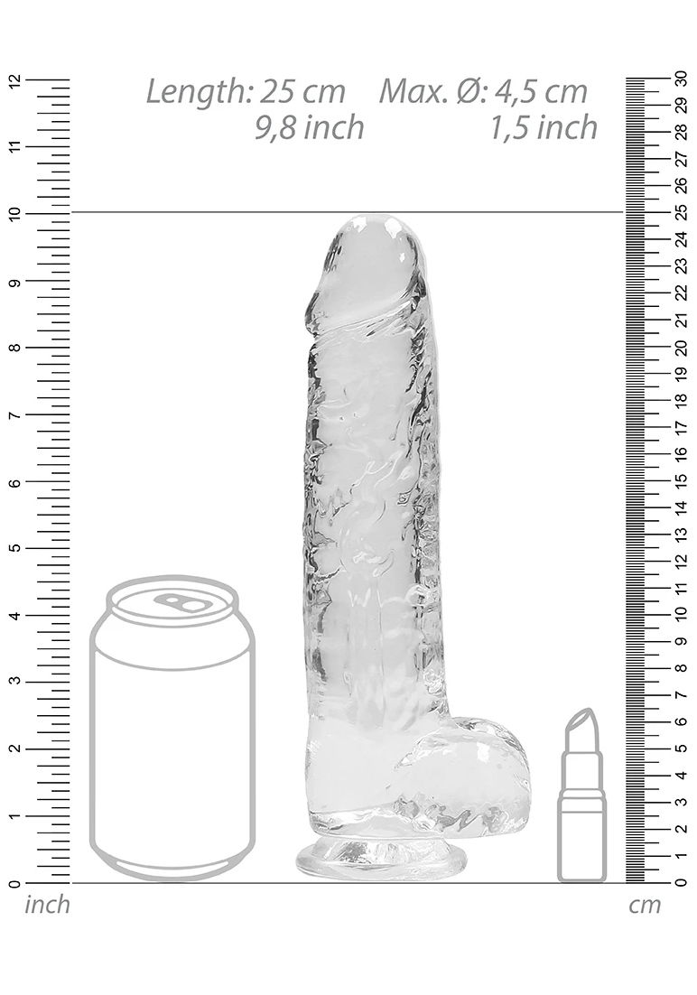 Brunos \ Dildos \ Shots Toys \ RealRock Dildo clear  9''/ 22 cm | Transparent