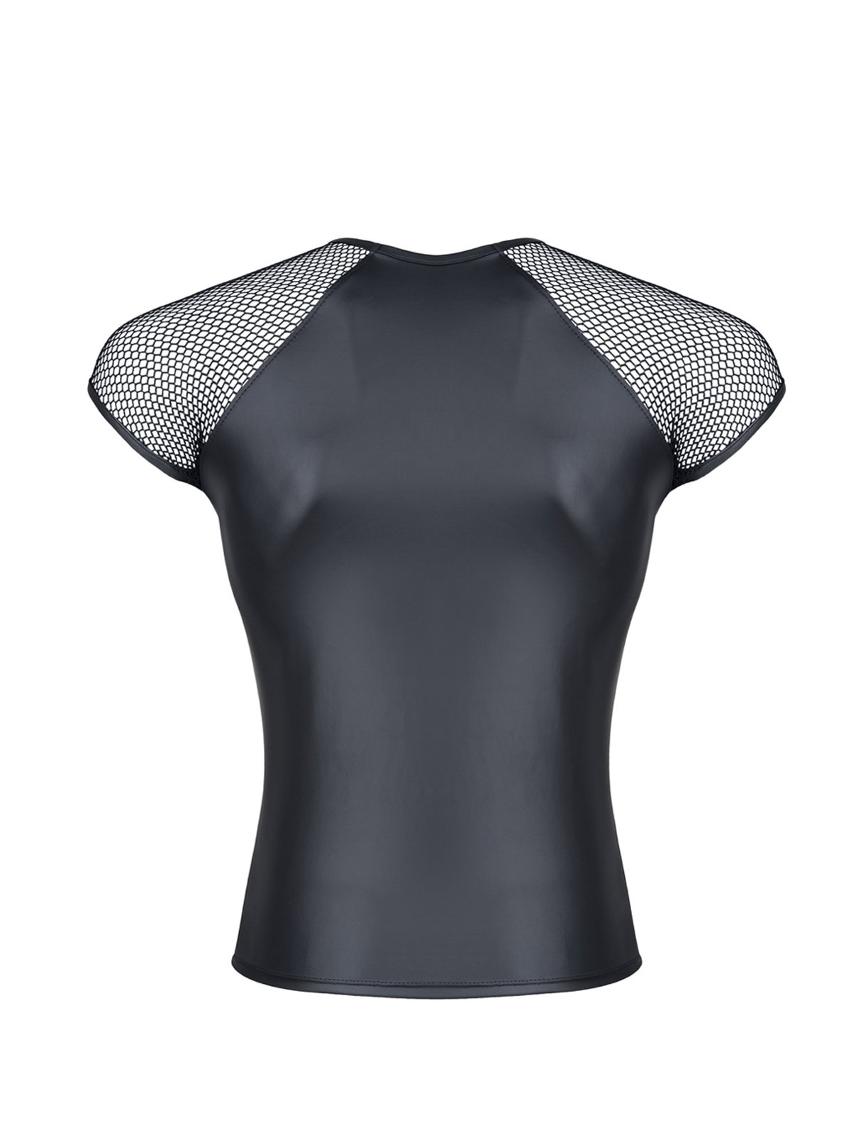 T-Shirt with Mesh Sleeves | Black