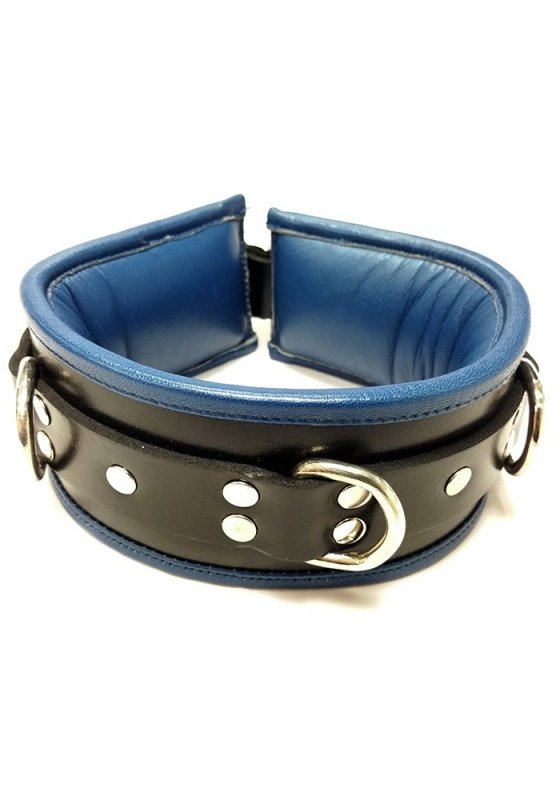3-D Ring-Halsband gepolstert | Black|Blue