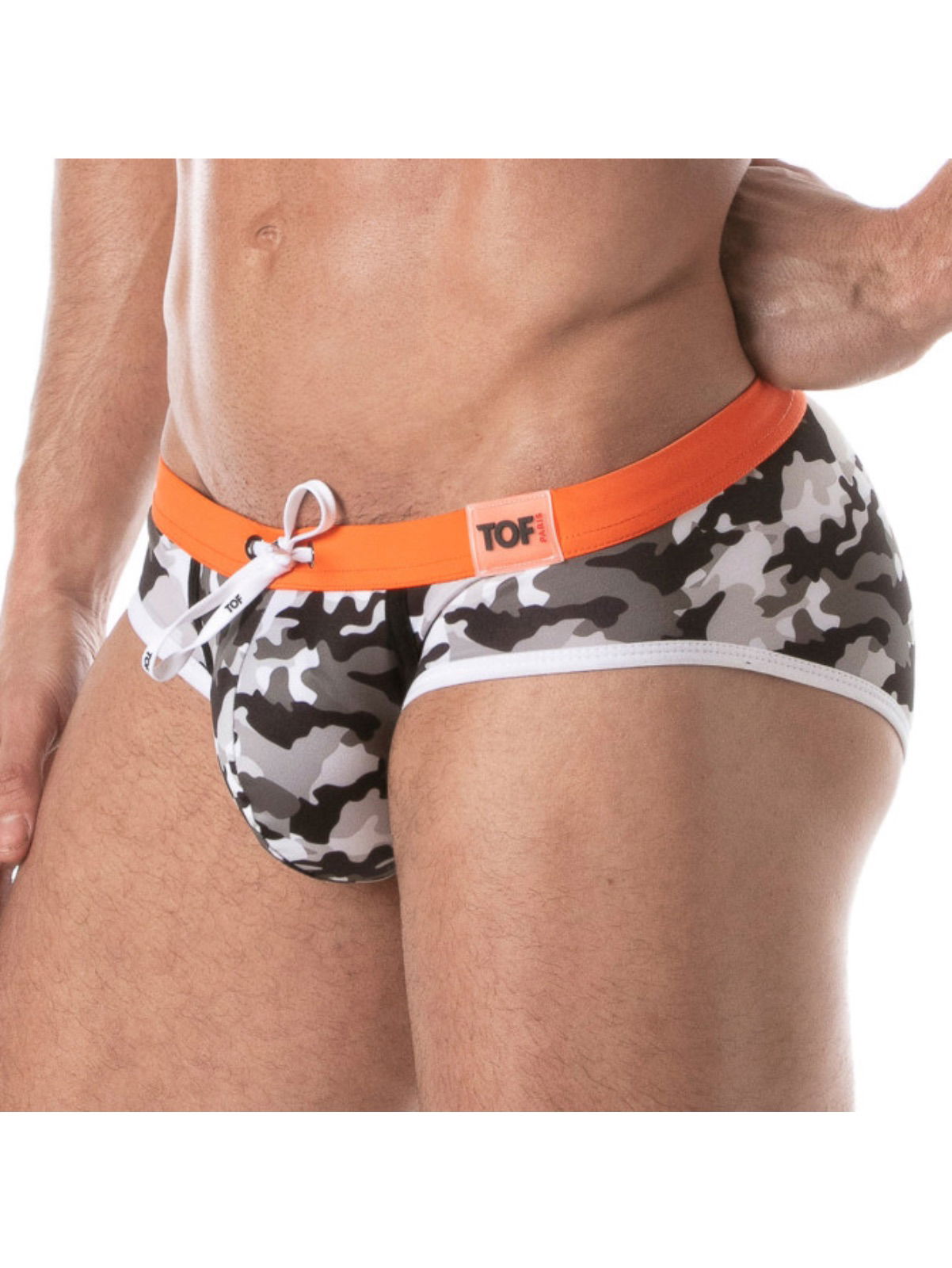 Brunos \  \ TOF Paris \ Iconic Swim Briefs | Camo/Grey