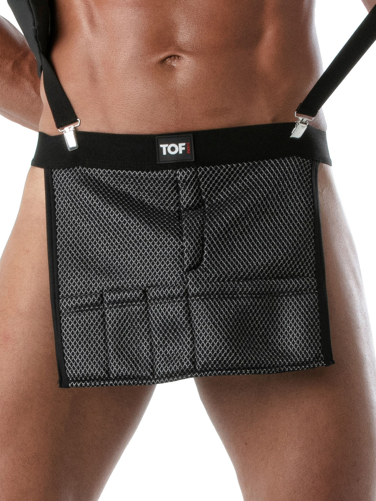 Brunos \ TOF Paris \ TOF Paris \ 3D Waist Apron | Black/ Grey
