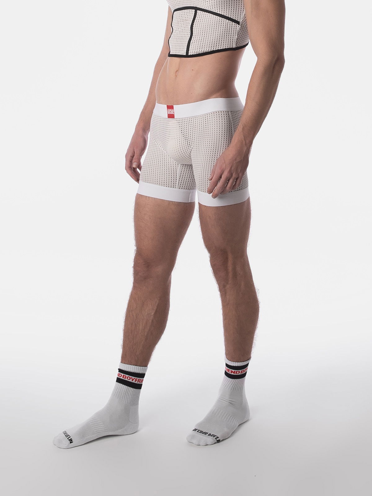 Brunos \ Fashion Sale \ Barcode Berlin \ Mesh Short Rupo | White