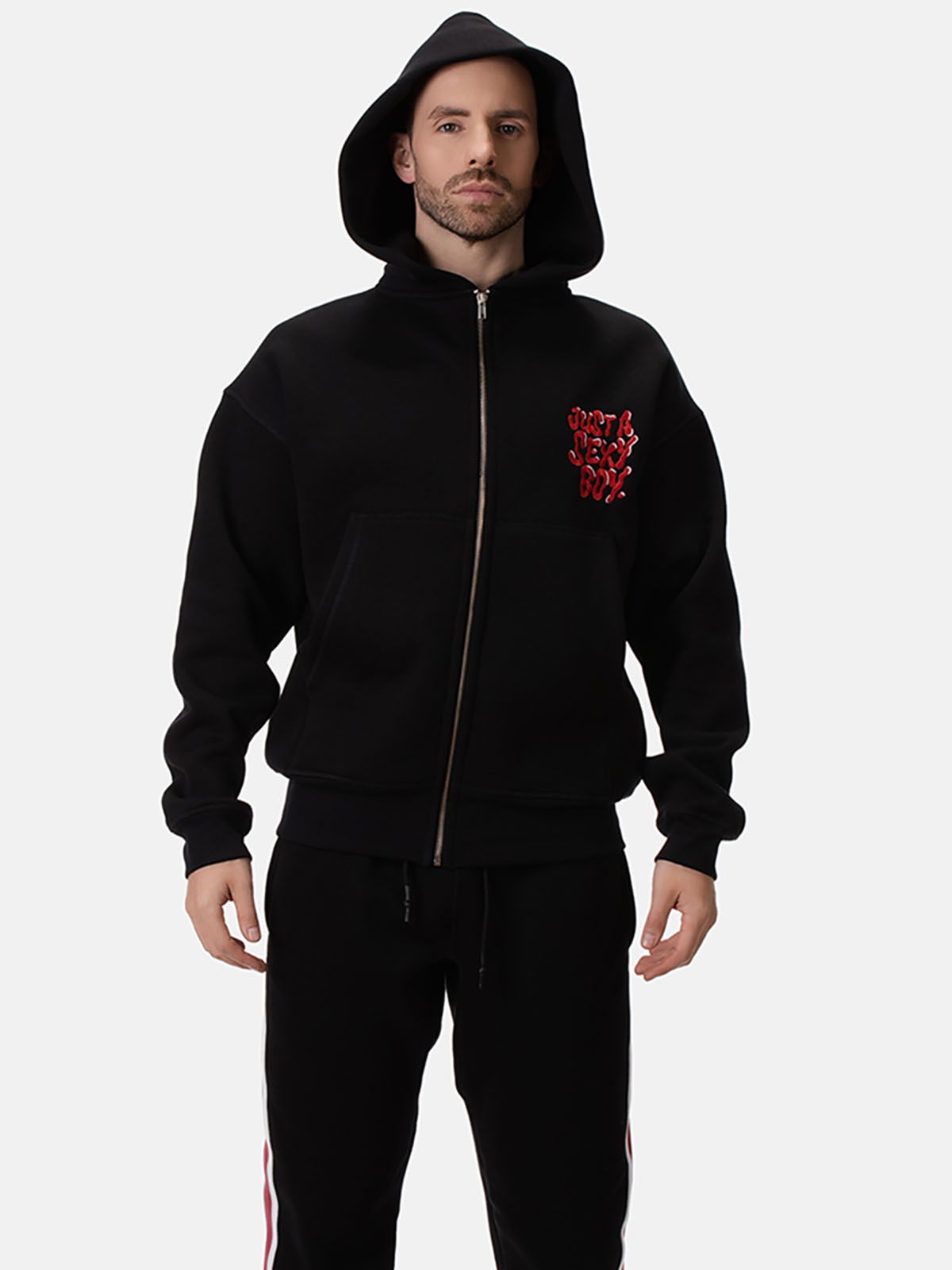 Brunos \  \ Barcode Berlin \ Jacket Hoodie Gadget | Black/Red