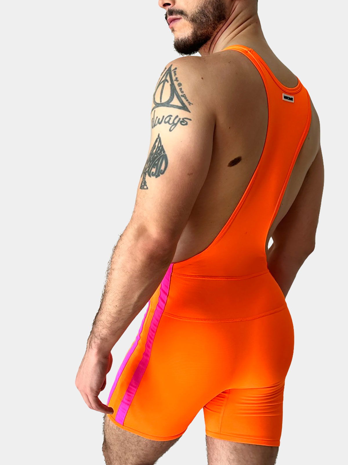 Brunos \ Fashion Sale \ Barcode Berlin \ Body Singlet Roman | Neonorange/Neonpink