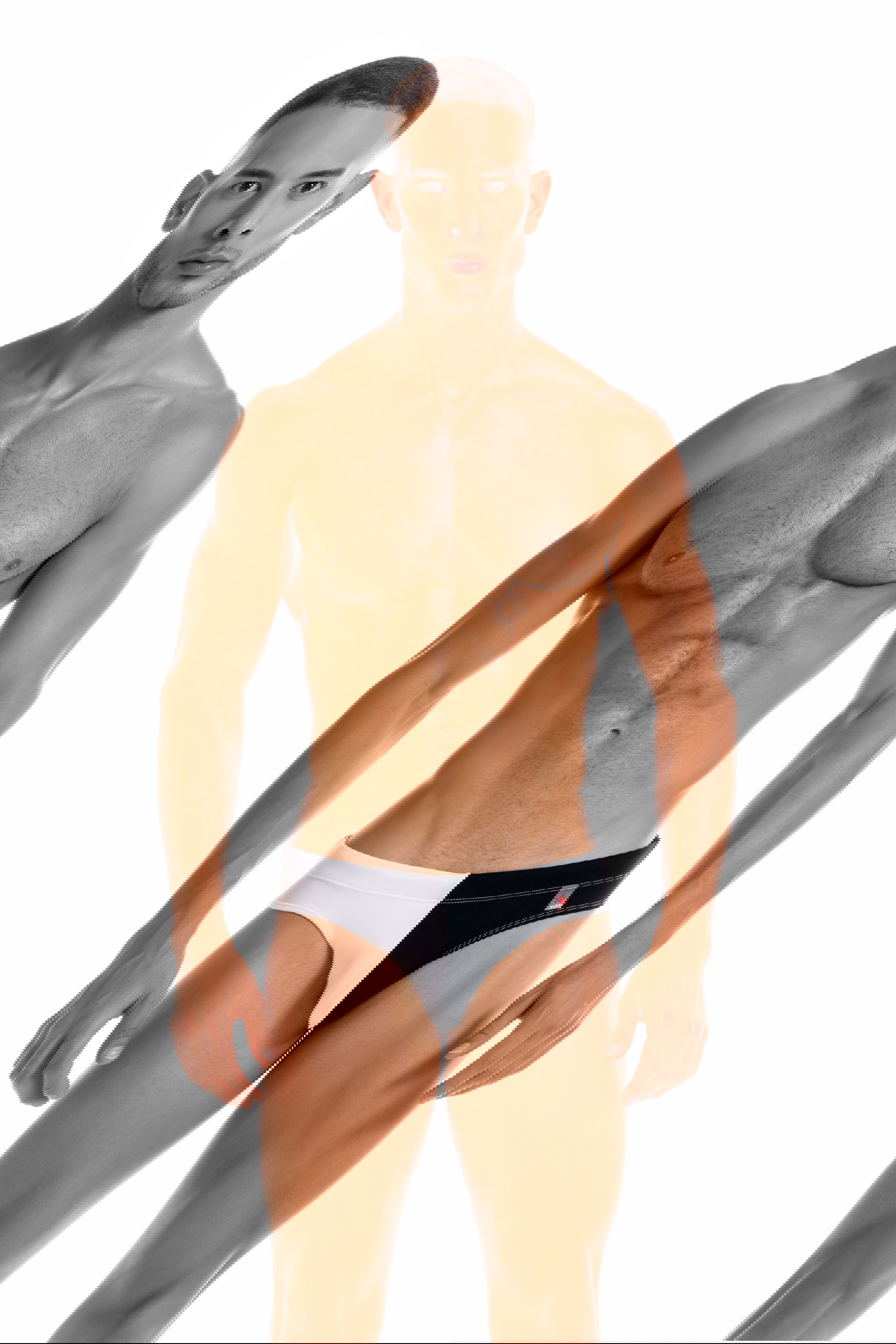 Brunos \  \ JOR \ Slip Mix Swimwear | Black/White