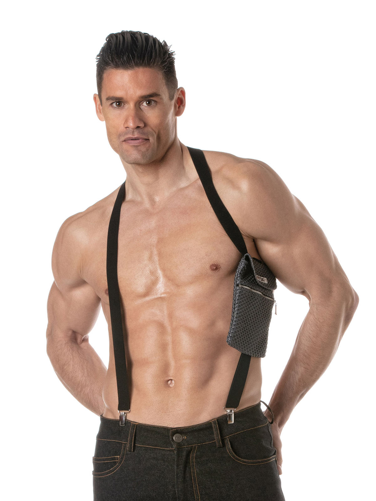 Brunos \  \ TOF Paris \ 3D Elastic Pocket Harness | Grey