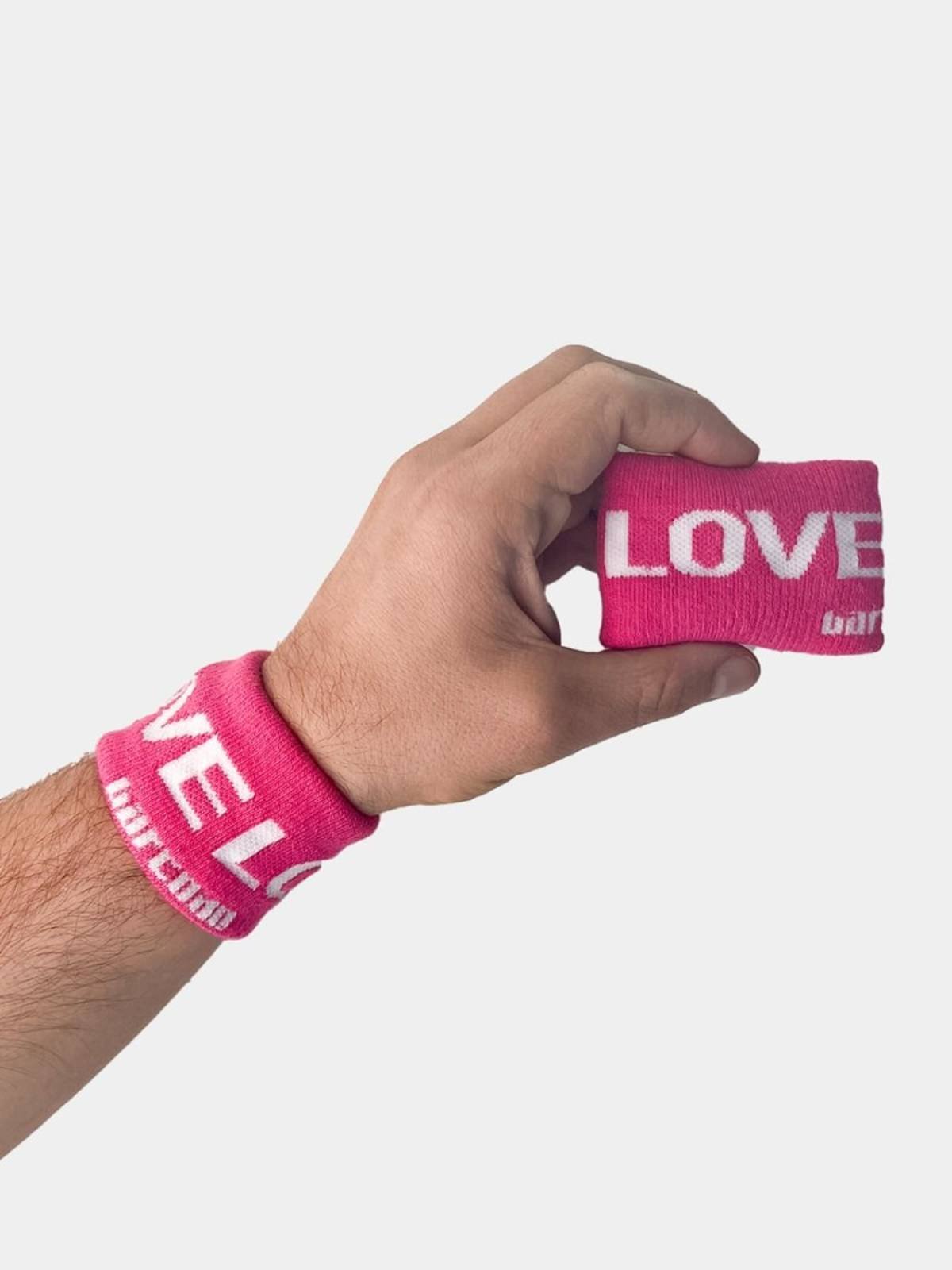 Barcode Berlin Identity Wrist Band Love | Pink/White