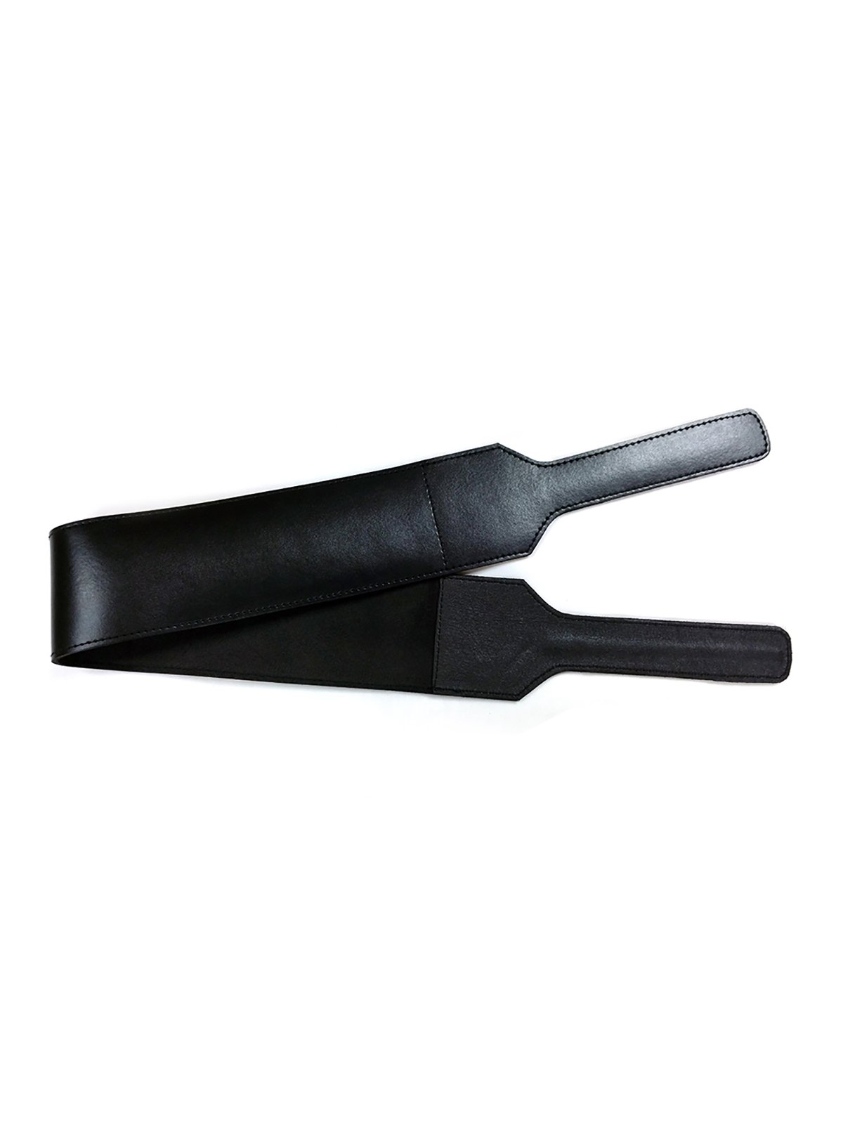 Leather Folded Open Paddle | Black