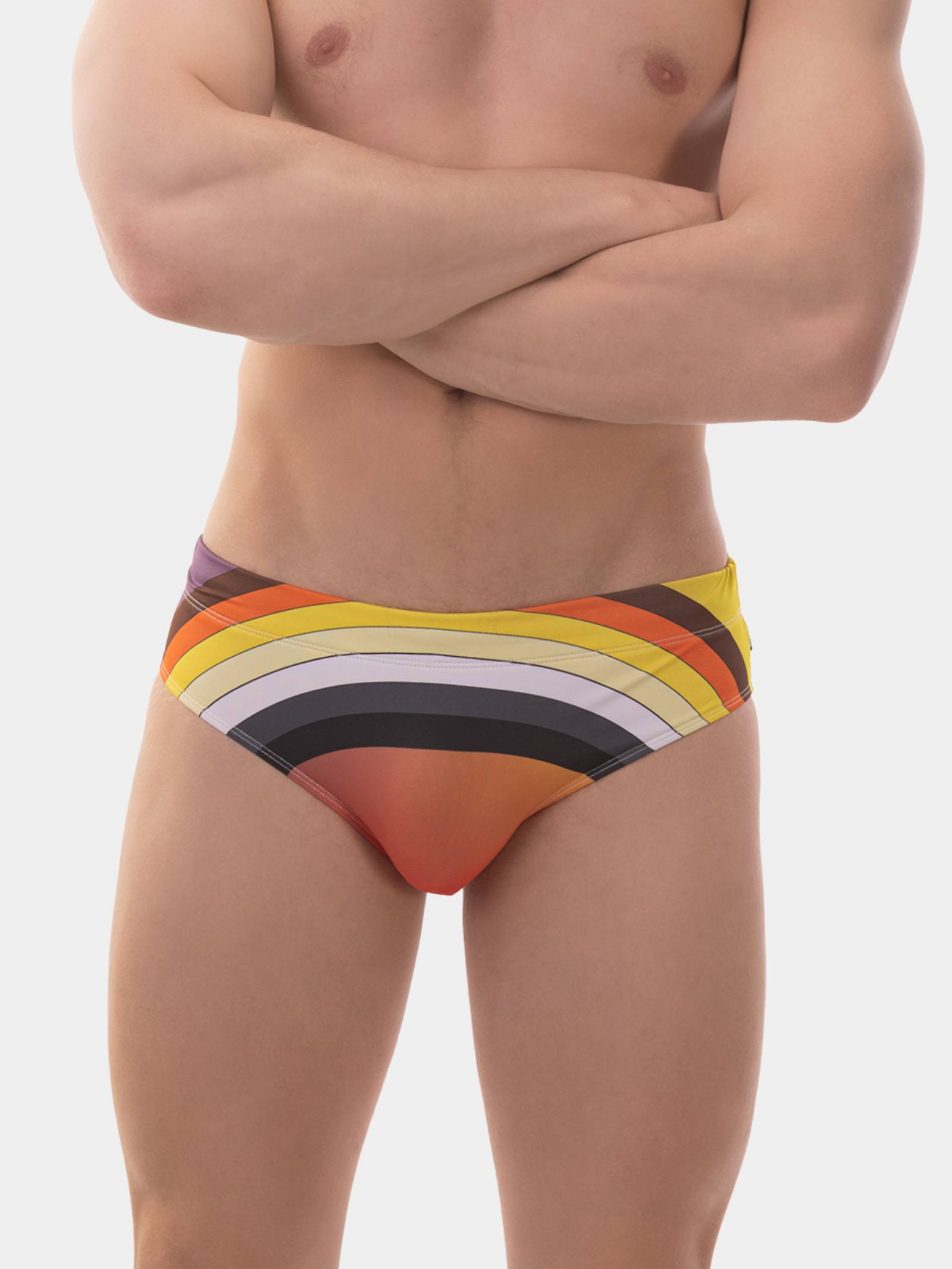 Brunos \ Pride Fashion \ Barcode Berlin \ Swim Brief Bear | Red/Brown