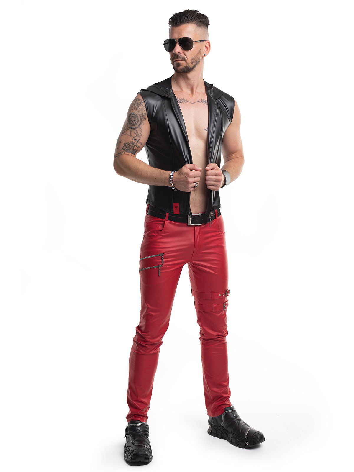 Brunos \ Regnes Fetish Planet \ Regnes Fetish Planet \ Wetlook Trousers Tommaso | Red