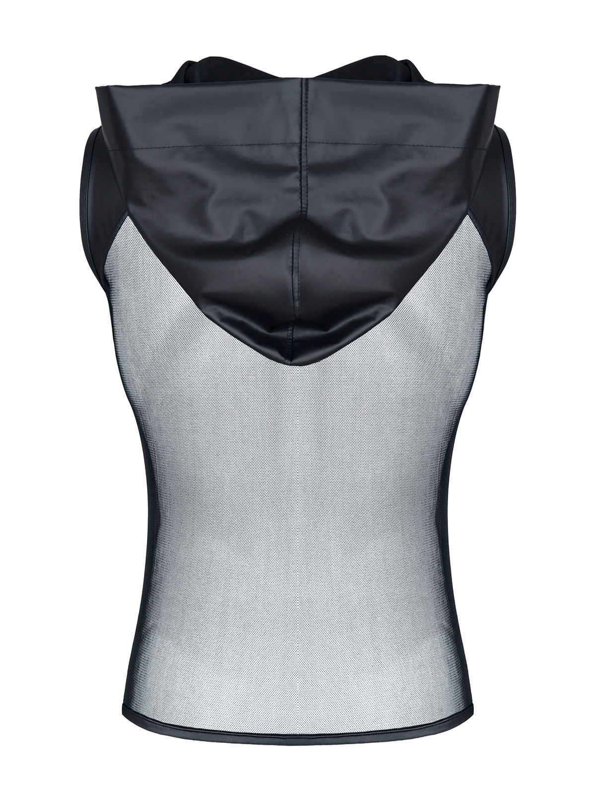 Brunos \ Regnes Fetish Planet \ Regnes Fetish Planet \ Shirt Mesh mit Kapuze | Black