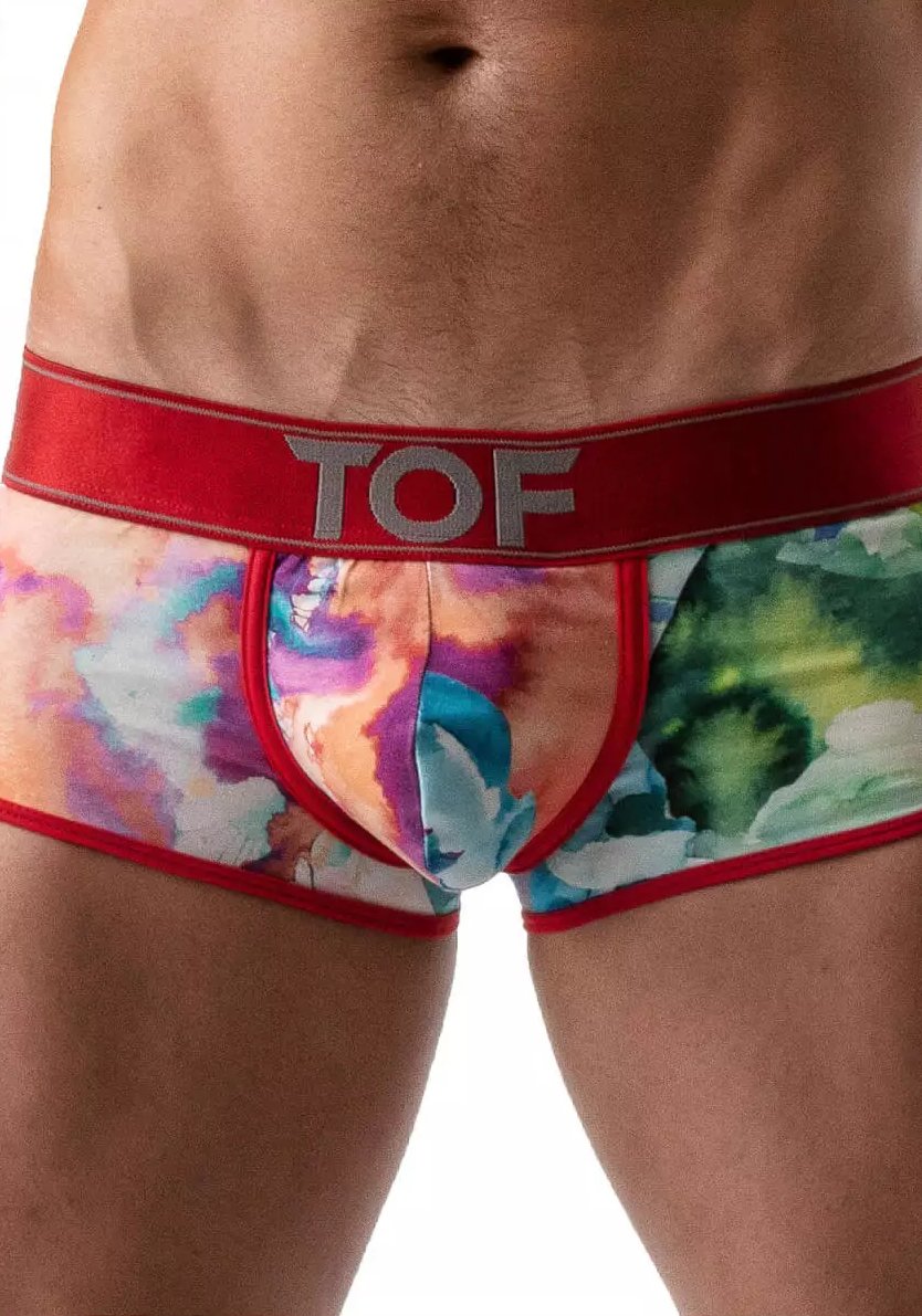 Tie Dye Push-Up Trunk | Red