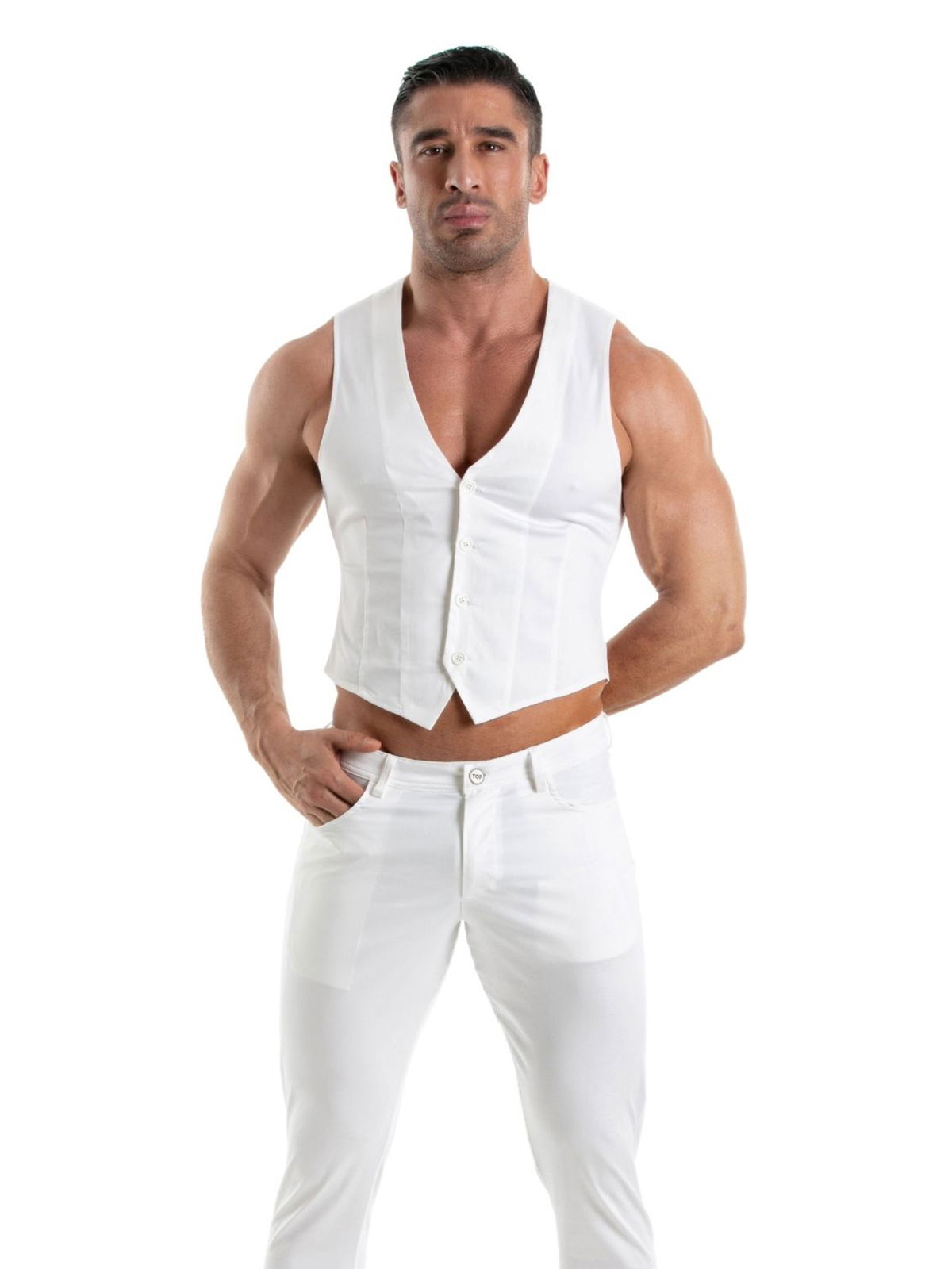 Brunos \ NEU \ TOF Paris \ Chino Vest | White