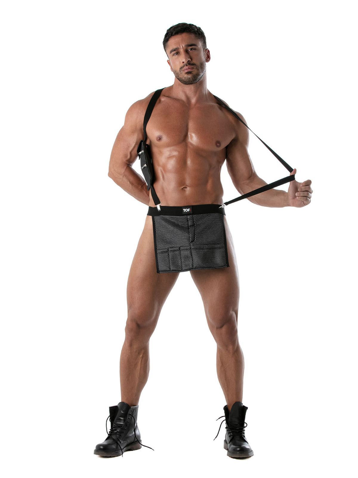 Brunos \ TOF Paris \ TOF Paris \ 3D Waist Apron | Black/ Grey